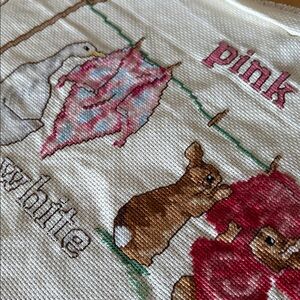 Beatrix Potter Colors Cross Stitched Completed / On Material